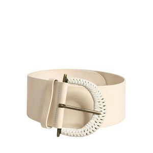 Cavalli Class Off White Leather Waist Women Cintura Buckle Women's Belt